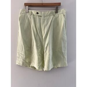 Ballin John Craig Relax Golf Shorts Tencel Linen Silk Light Green Size 36 SG